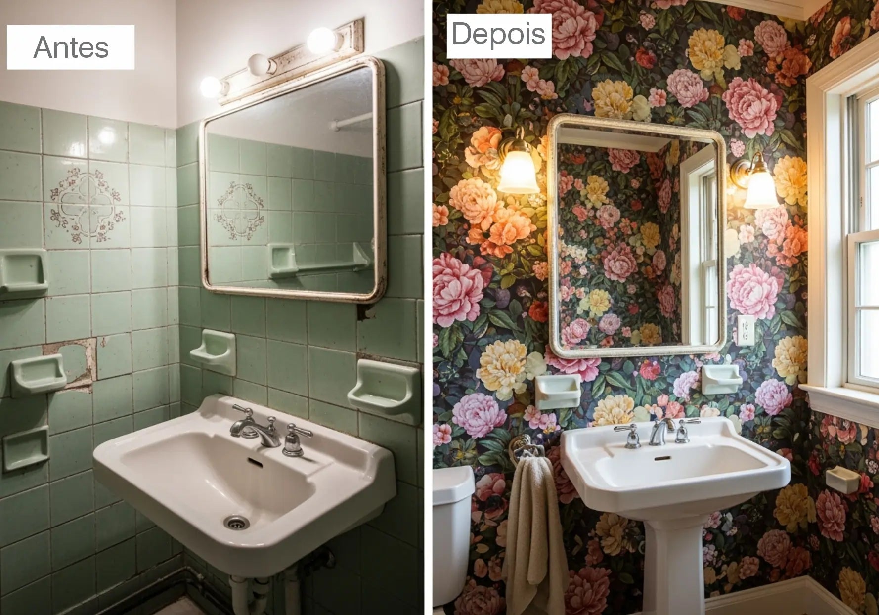 Como Cobrir Azulejos Antigos com Papel Autocolante Texturizado (Sem Obra)