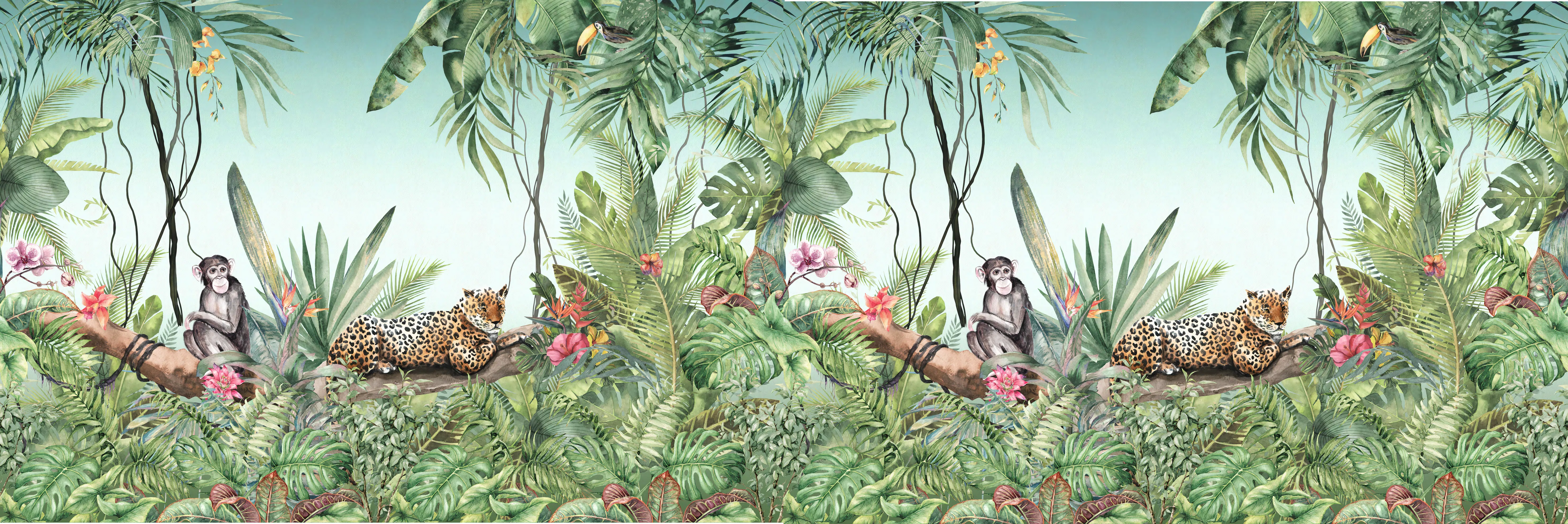 Papel de Parede Selva Floresta Mural
