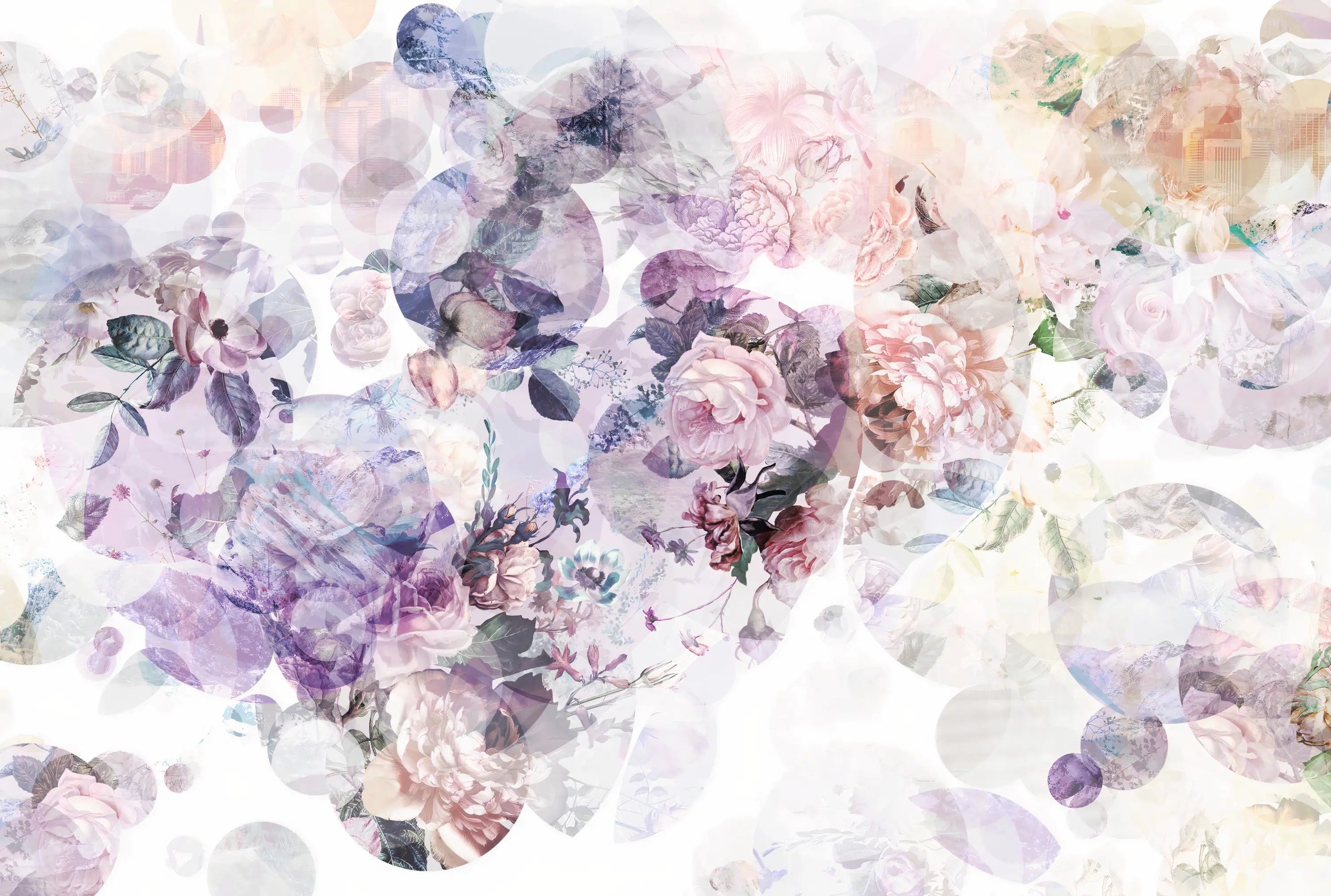 Papel de Parede Floral Ilustrado com Folhagens Delicadas