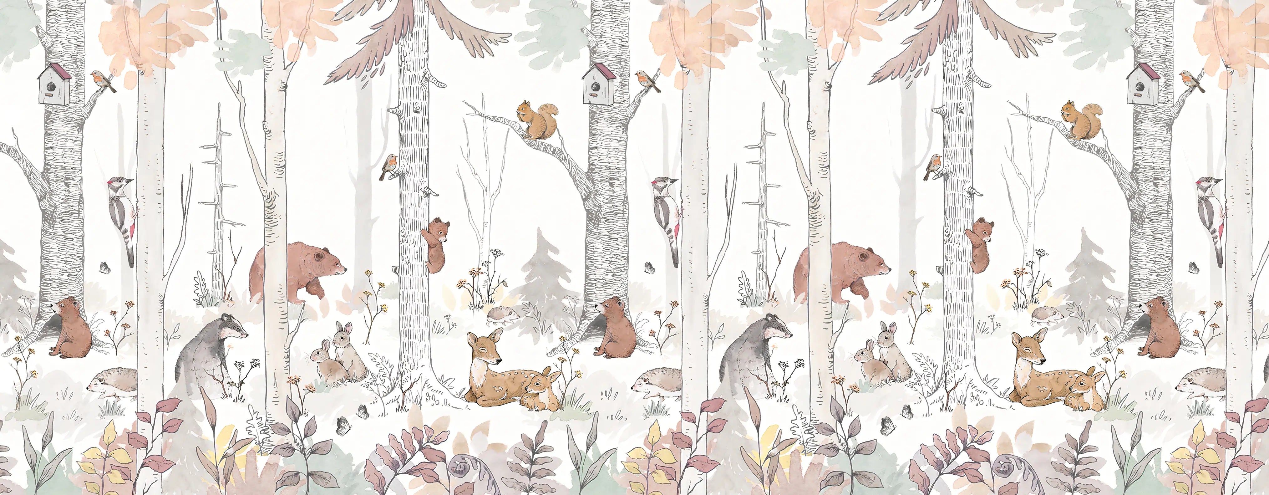 Papel de Parede Floresta Animais Selvagem