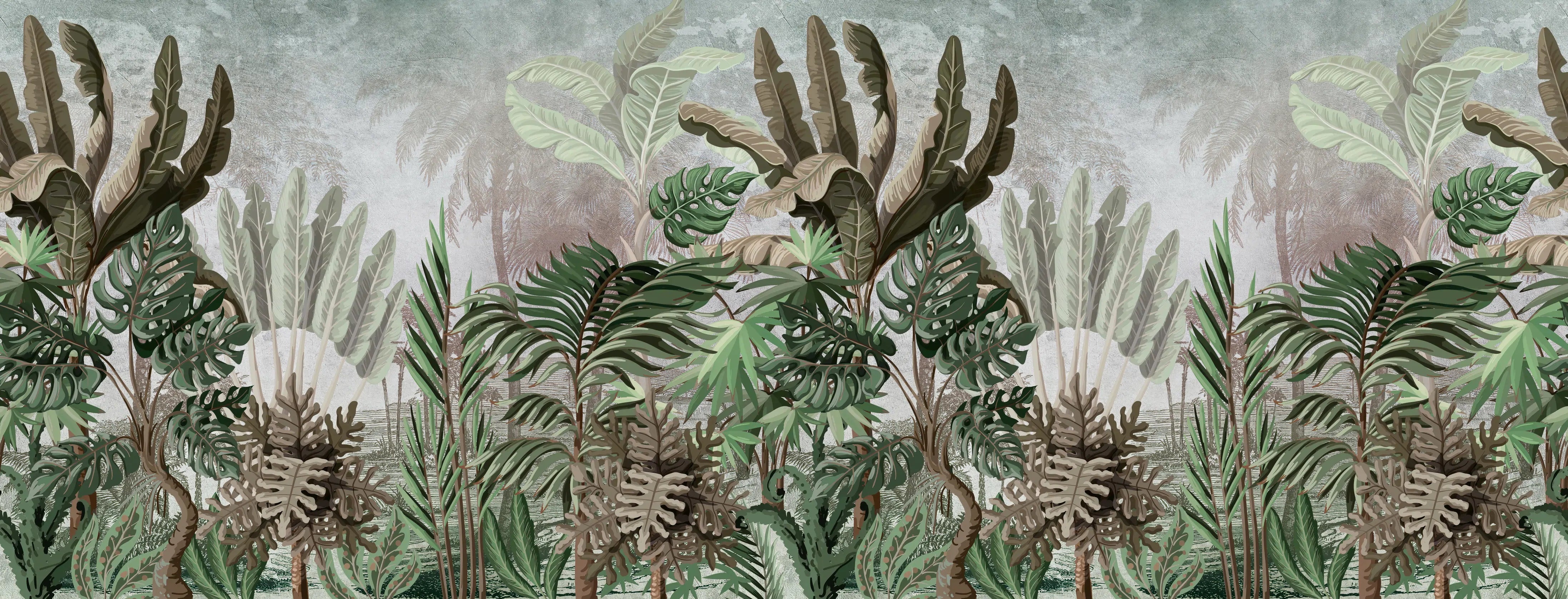 Papel de Parede Selva Tropical – Plantas Exuberantes para Decoração Natural
