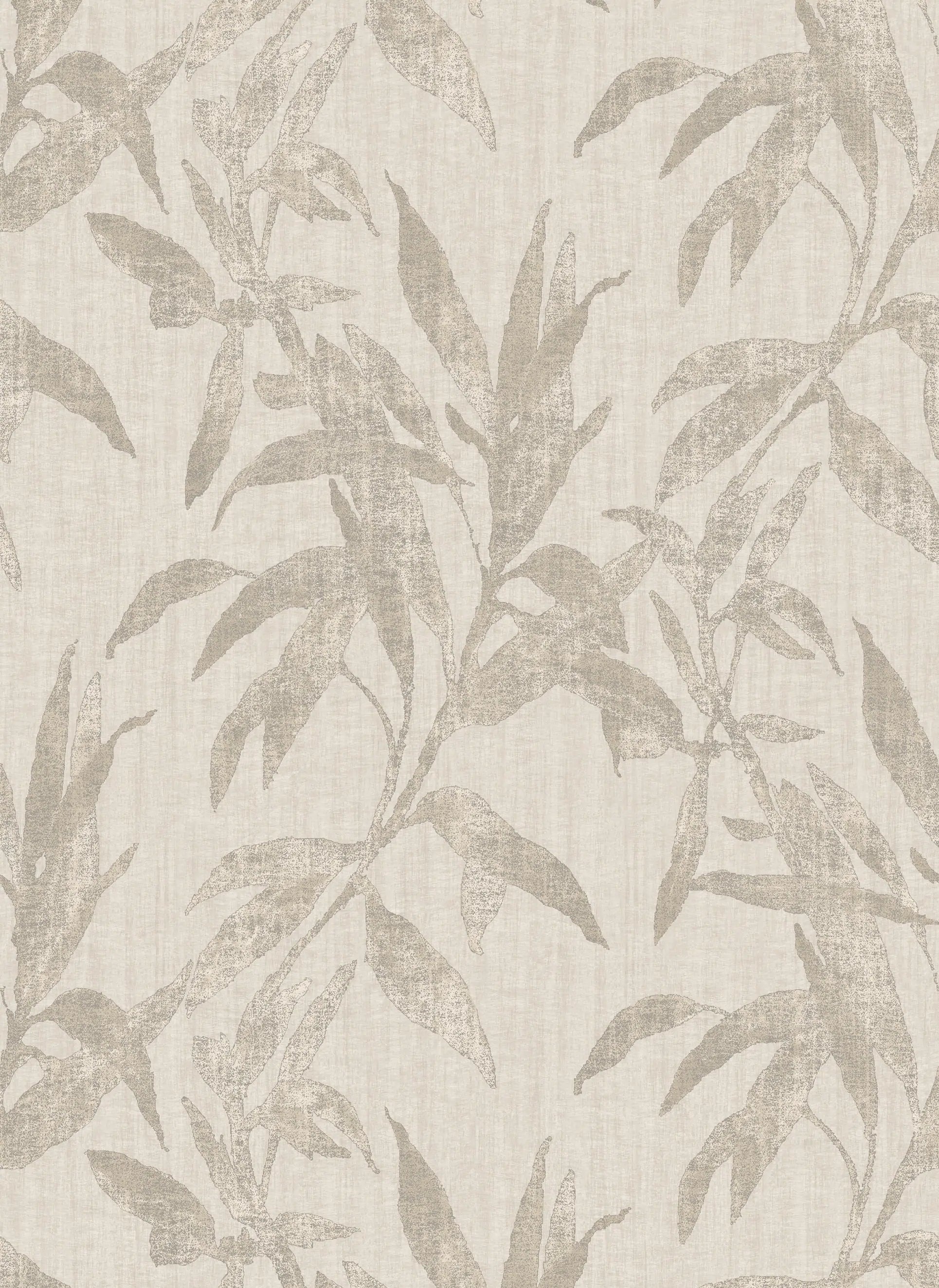 Papel de Parede Folhagens Tropicais com Textura Natural