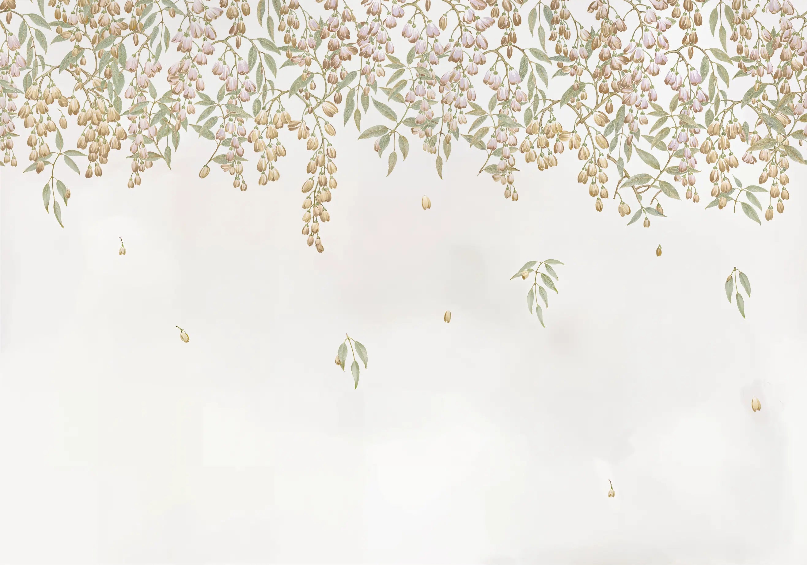 Papel de Parede Floral Cascata Neutra