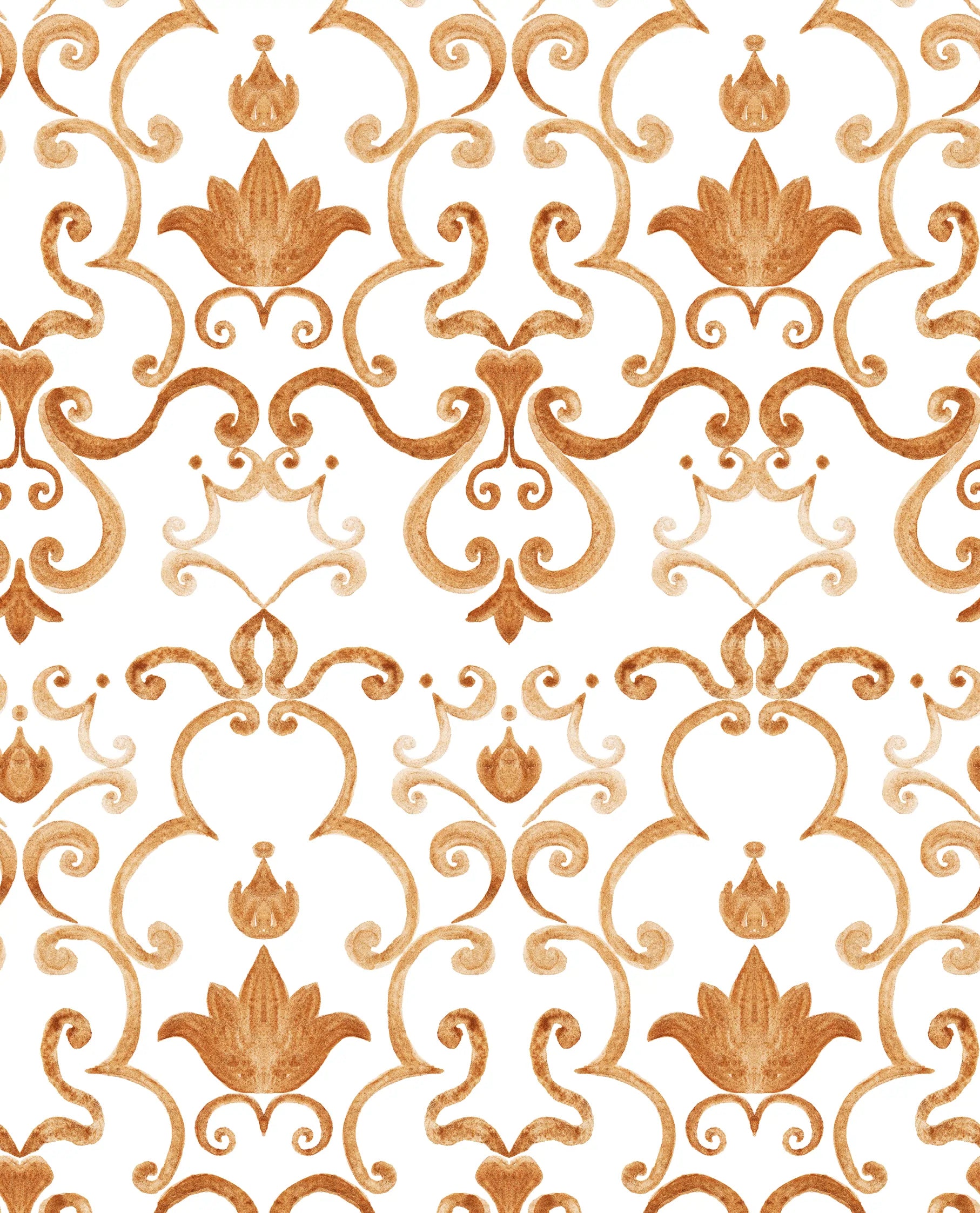 Elegância Clássica Papel de Parede Damasco Aquarelado ADcorista!