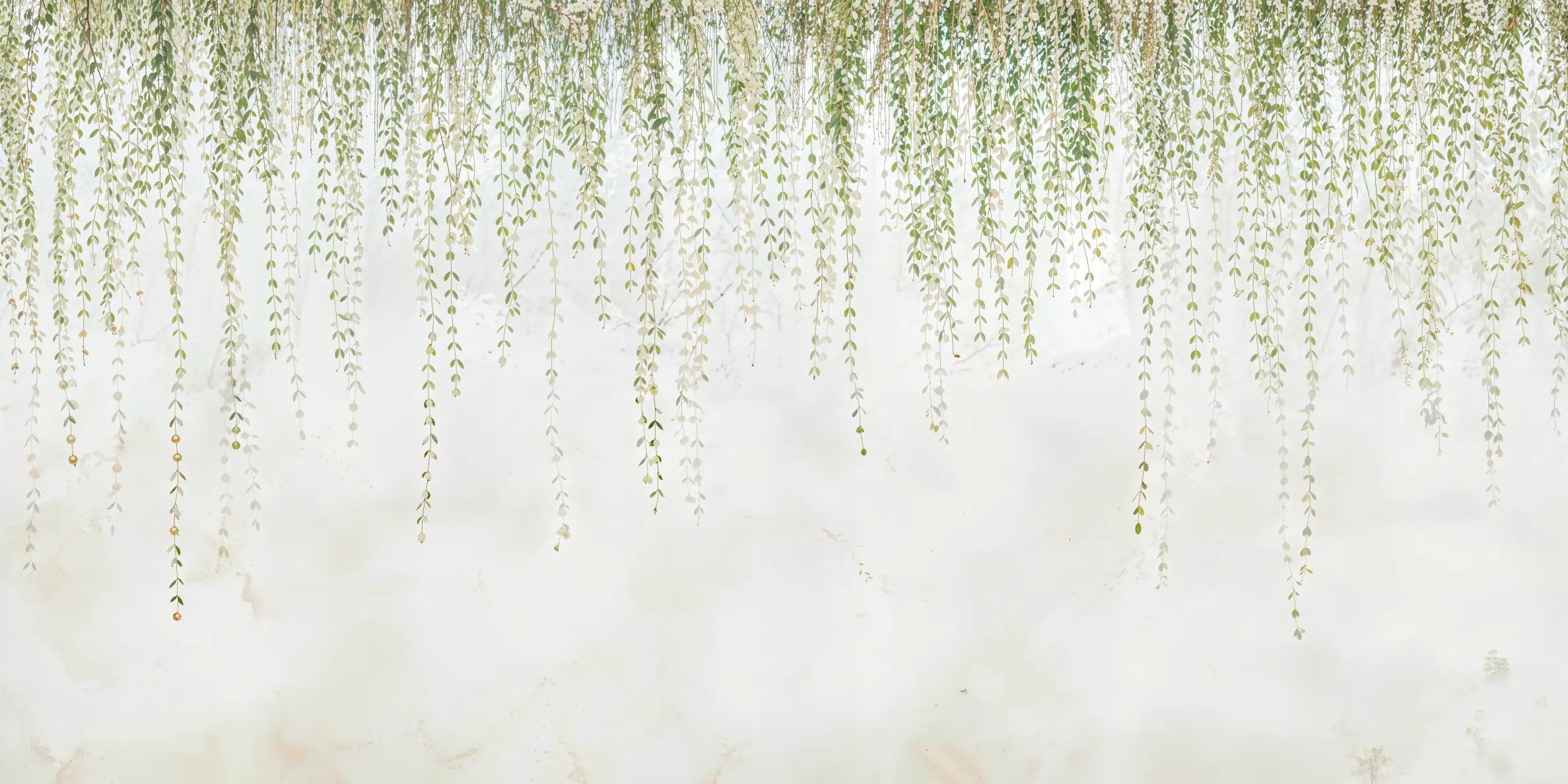 Papel de Parede Mural Cascata de Folhas Delicadas ADcorista