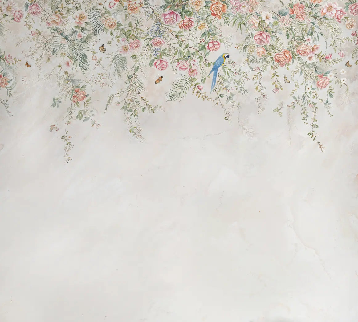 Papel de Parede Mural Cascata de Flores