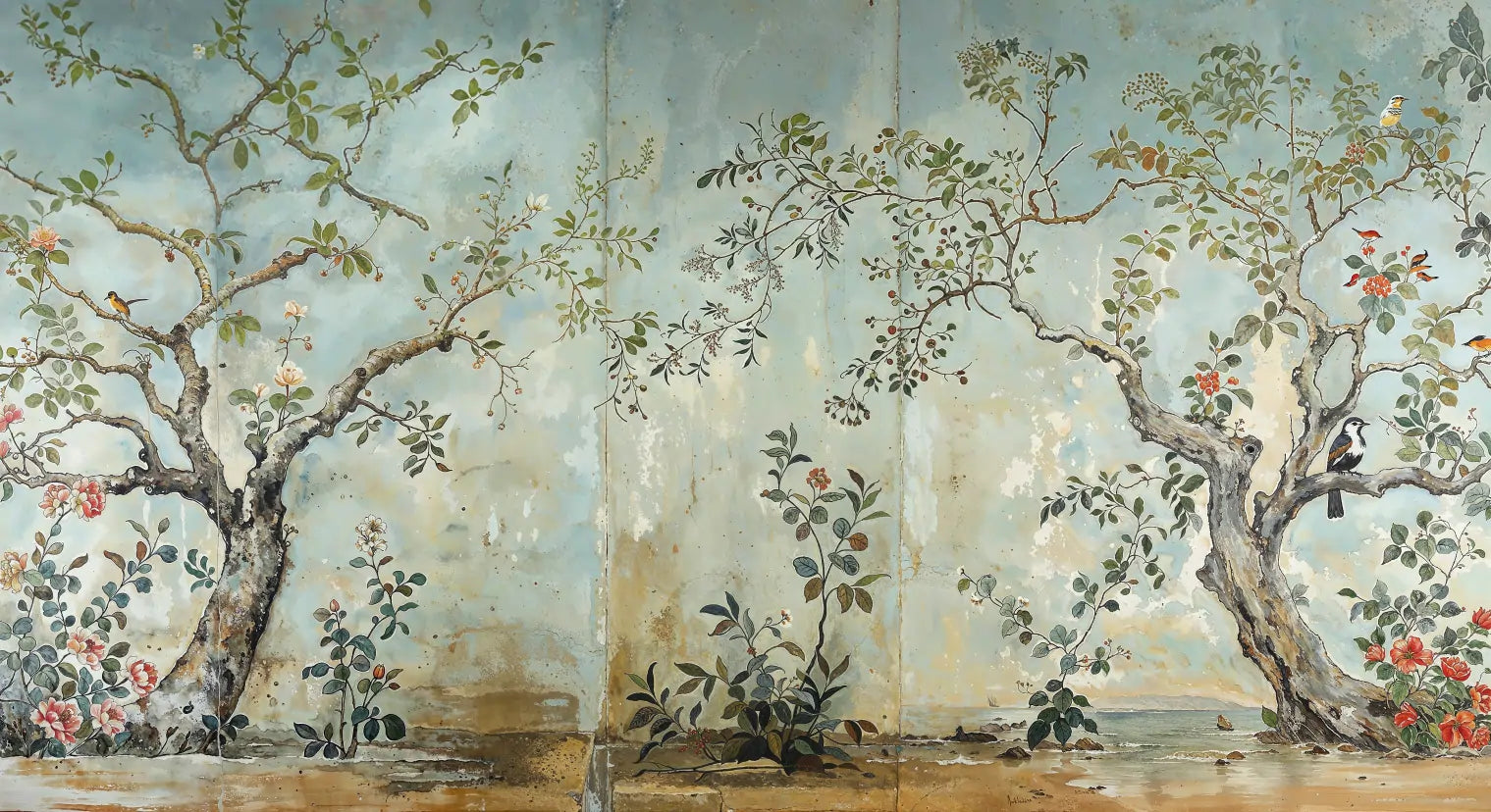 Papel de Parede Mural Chinoiserie Clássico