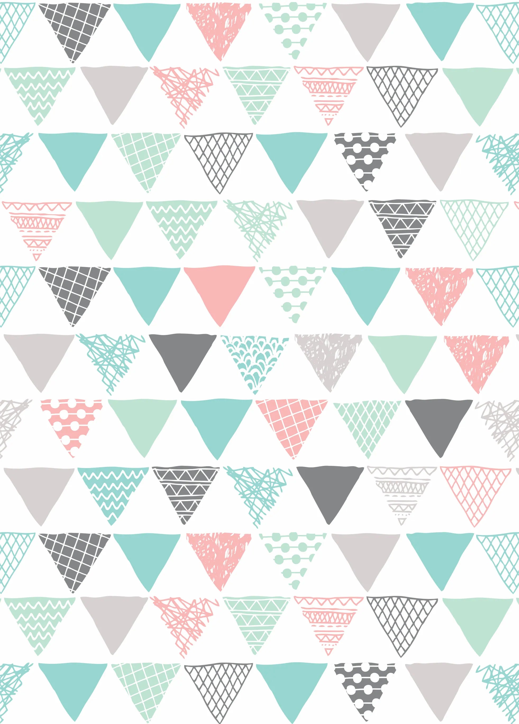 Papel de Parede Geométrico Triângulos Colorido