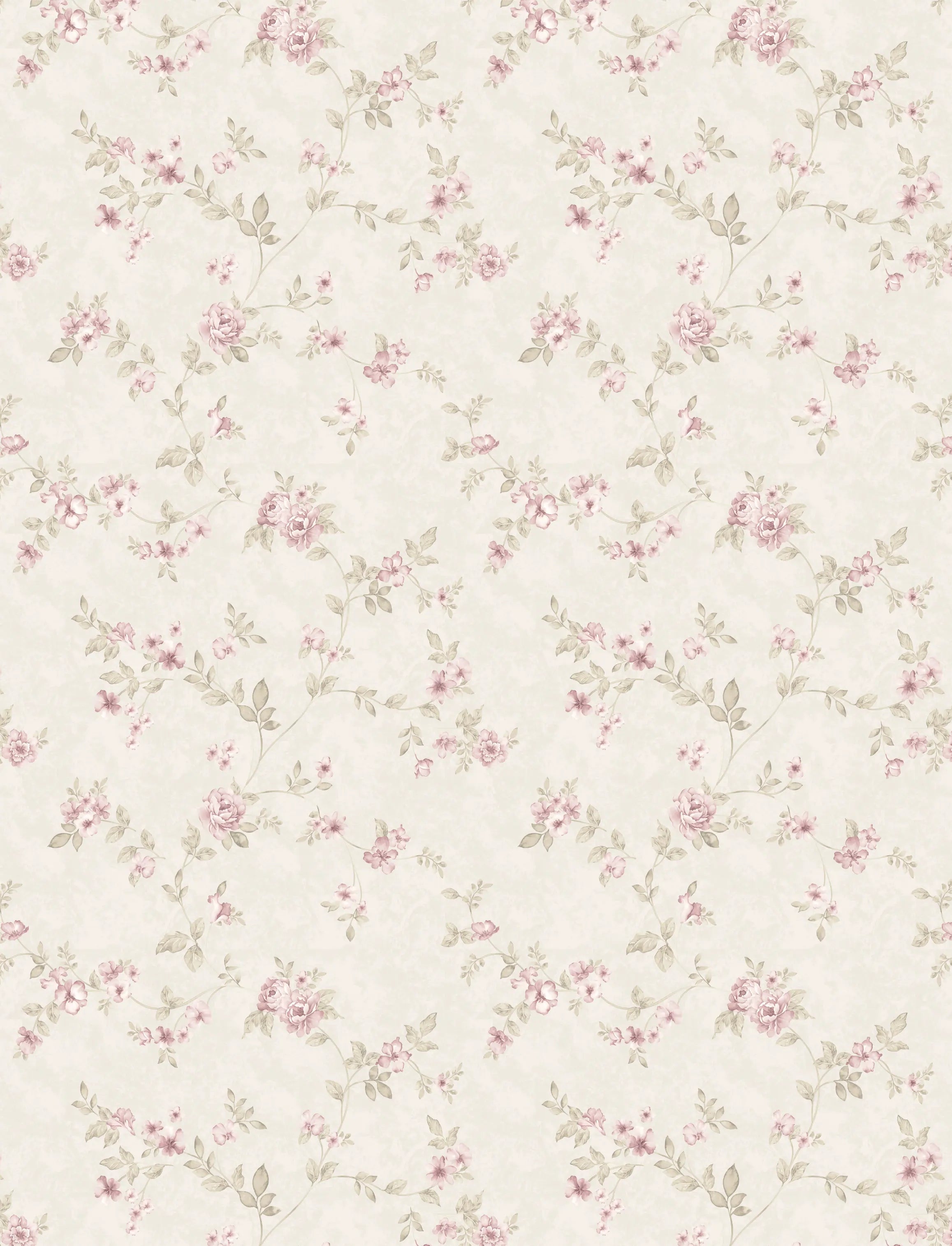 Papel de Parede Floral Delicado – Mural de Flores Suaves para Decoração Elegante