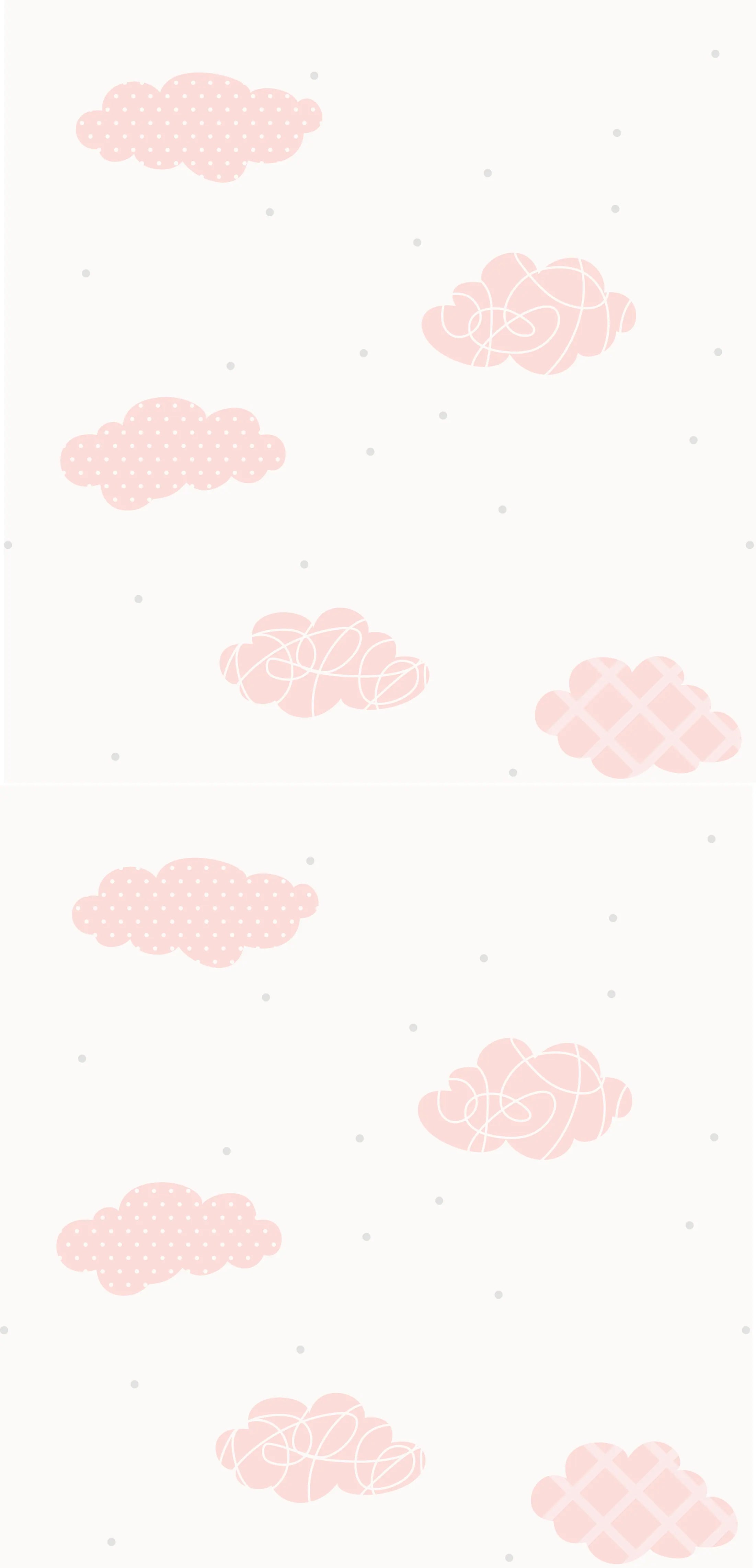Papel de Parede Nuvens Rosa Infantil