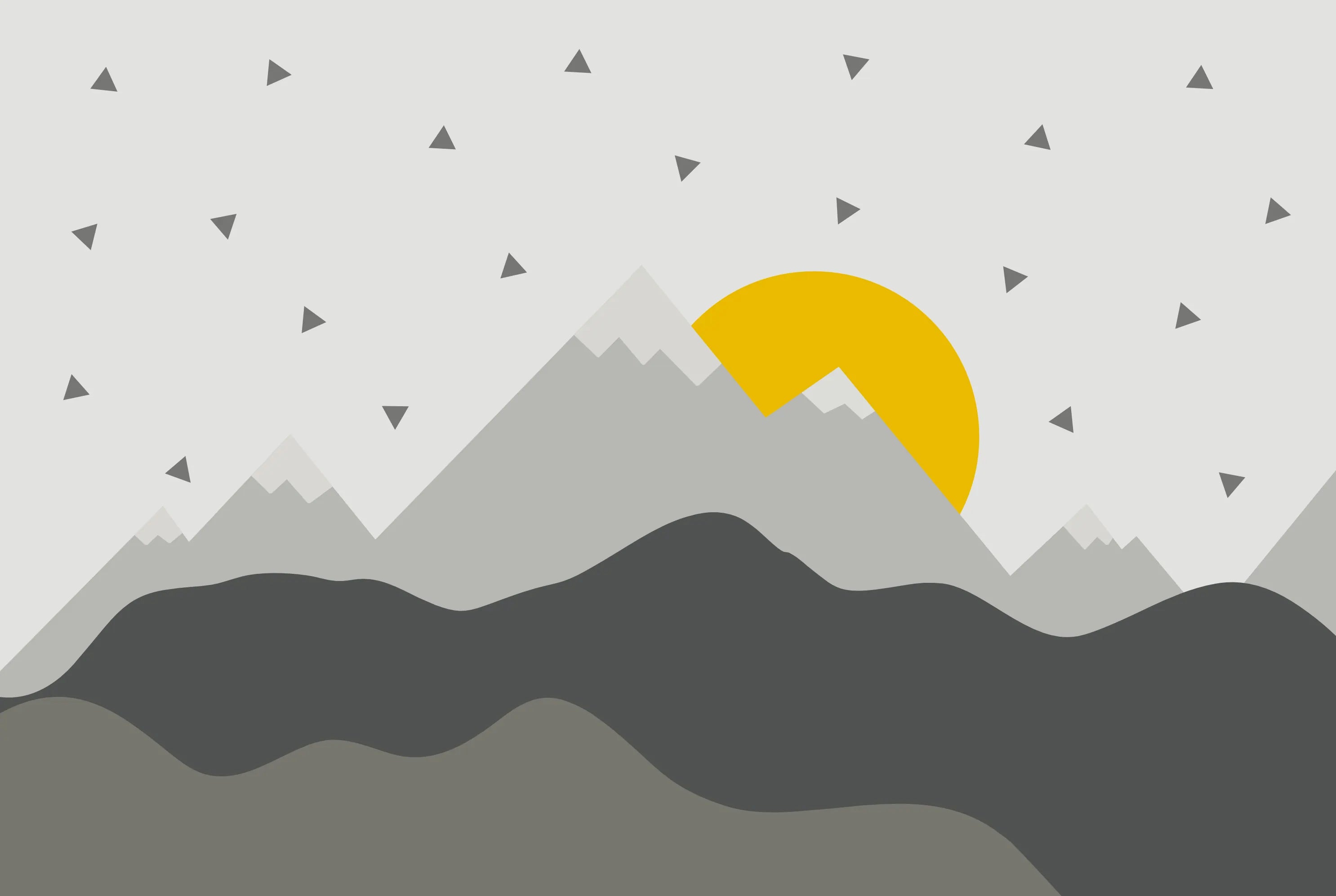 Papel de Parede Geométrico Montanhas