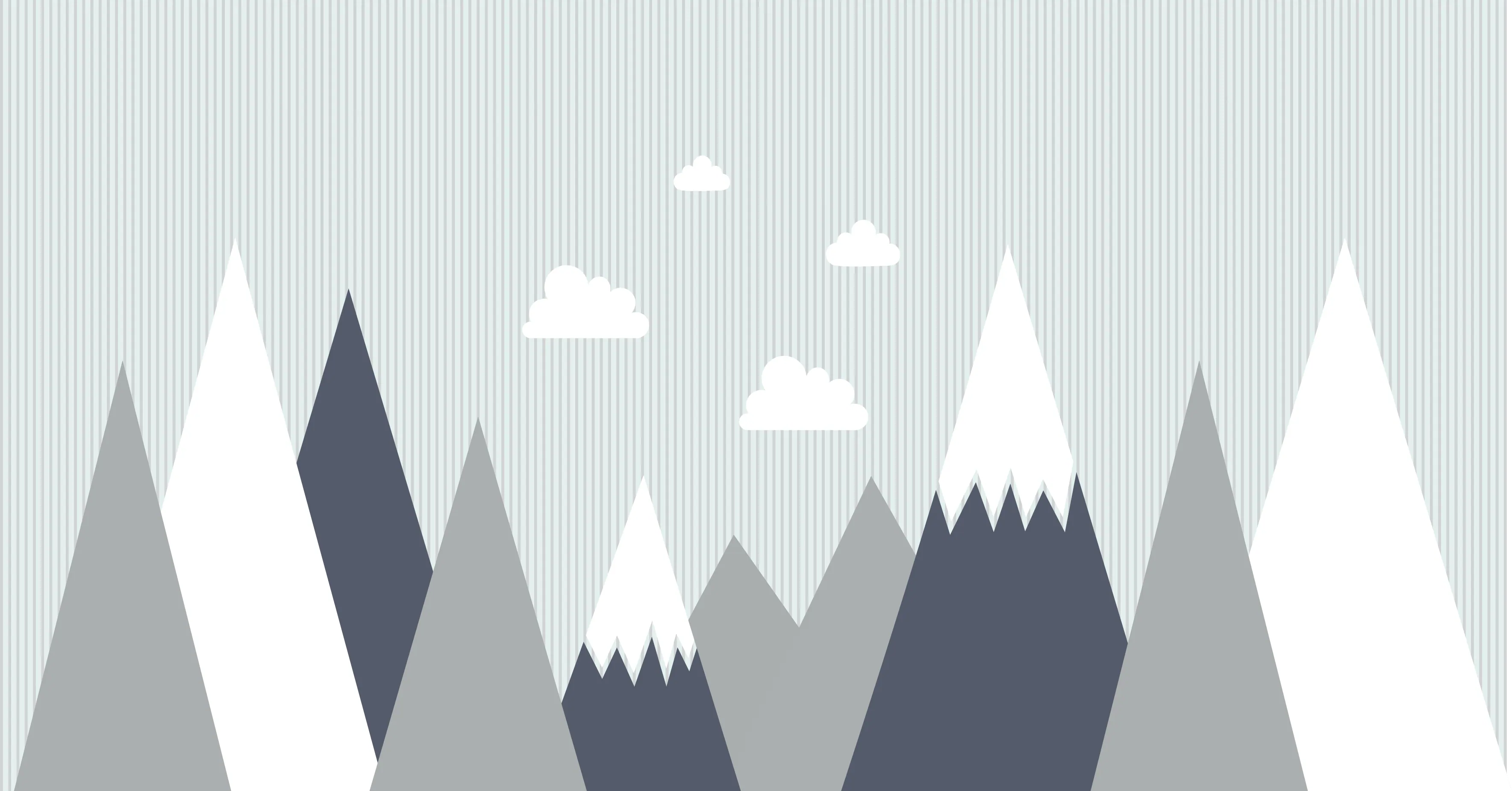 Papel de Parede Geométrico Montanhas
