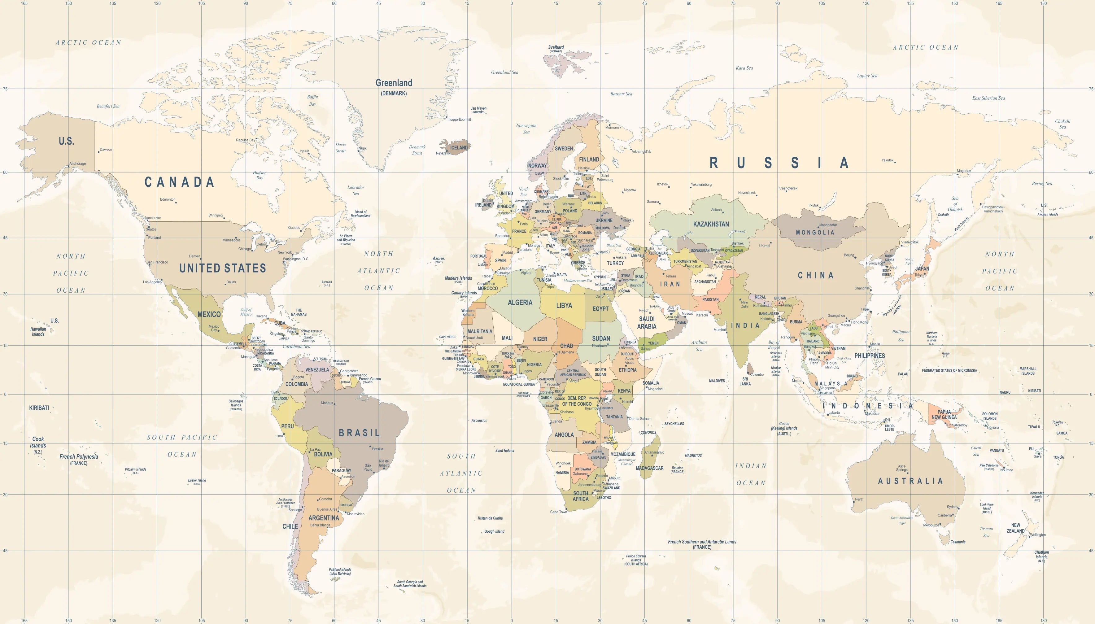 Papel de Parede Mapa Mundi Infantil