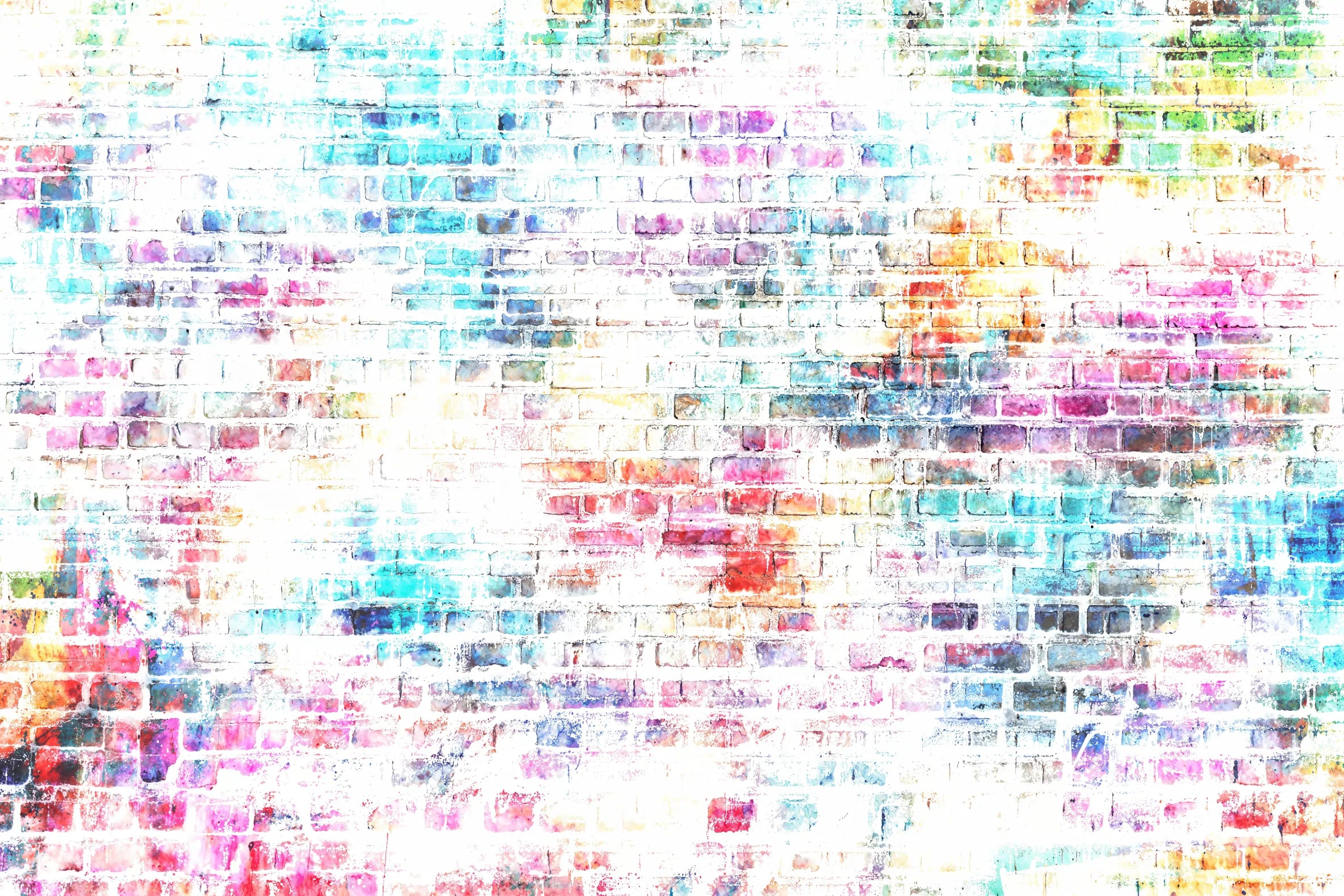Papel de Parede Tijolinho Colorido Moderno