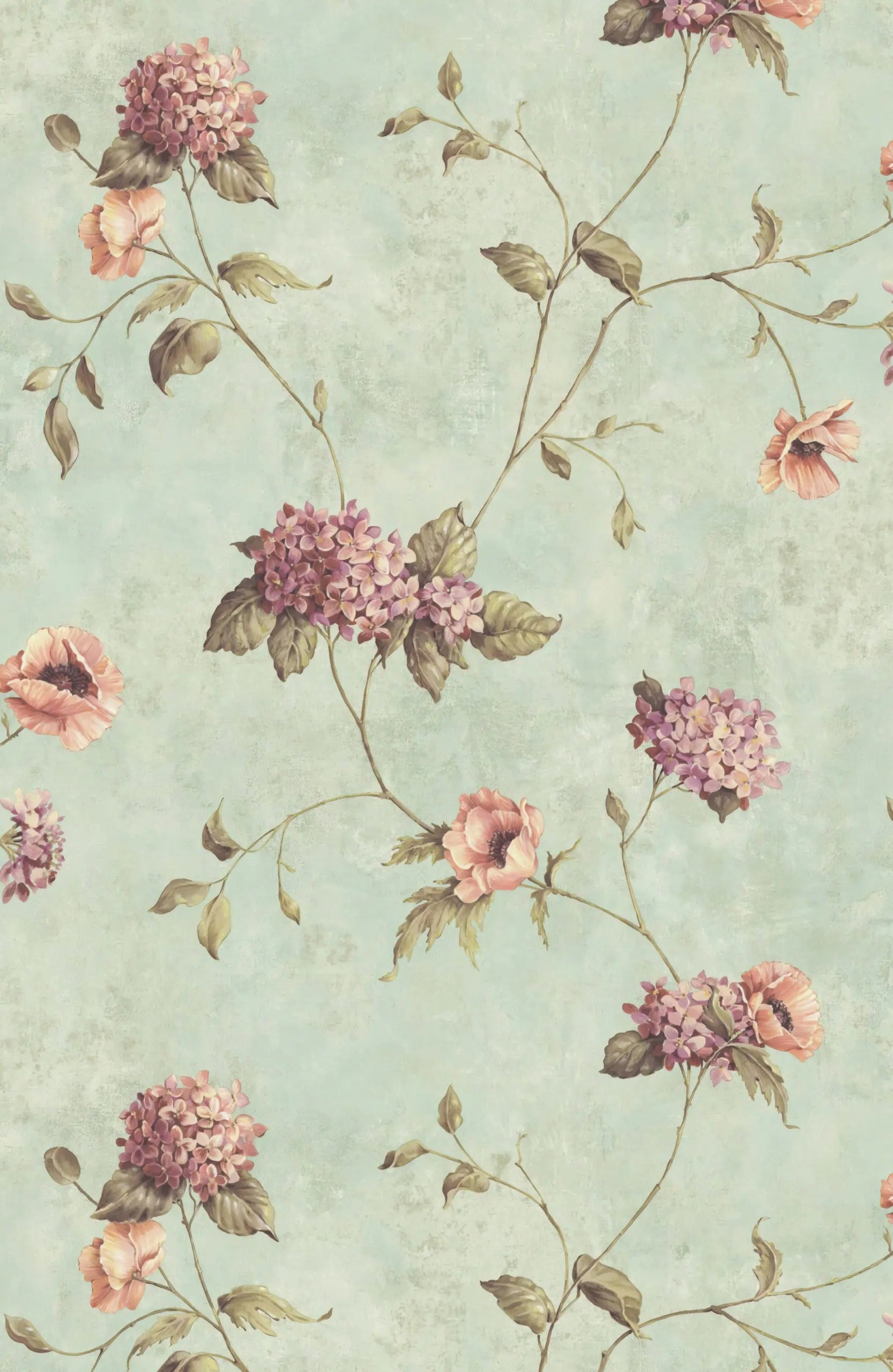 Papel de Parede Floral Vintage Retro – Elegância Clássica e Charmosa