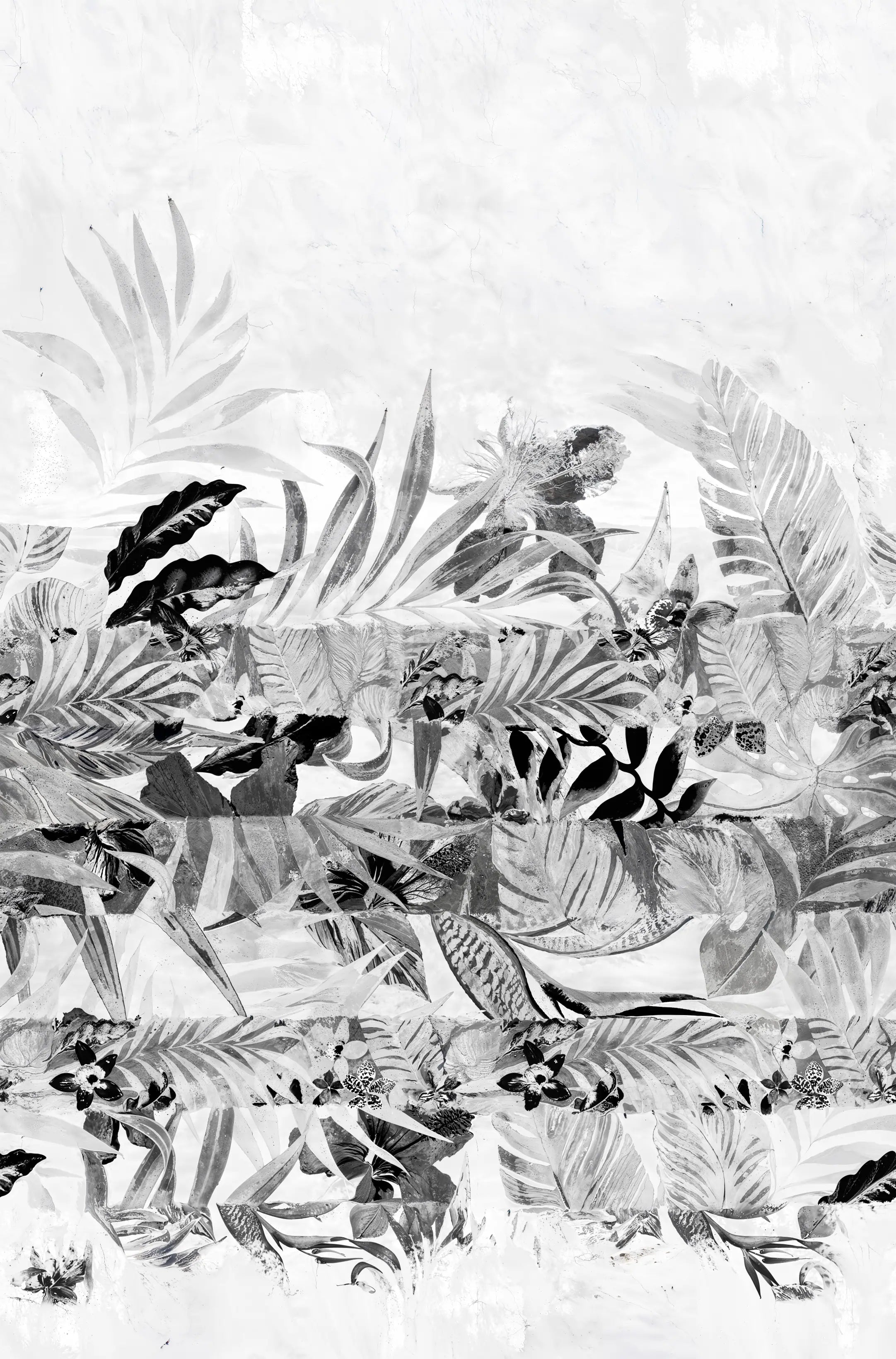Papel de Parede Folhas Tropicais Texturizado