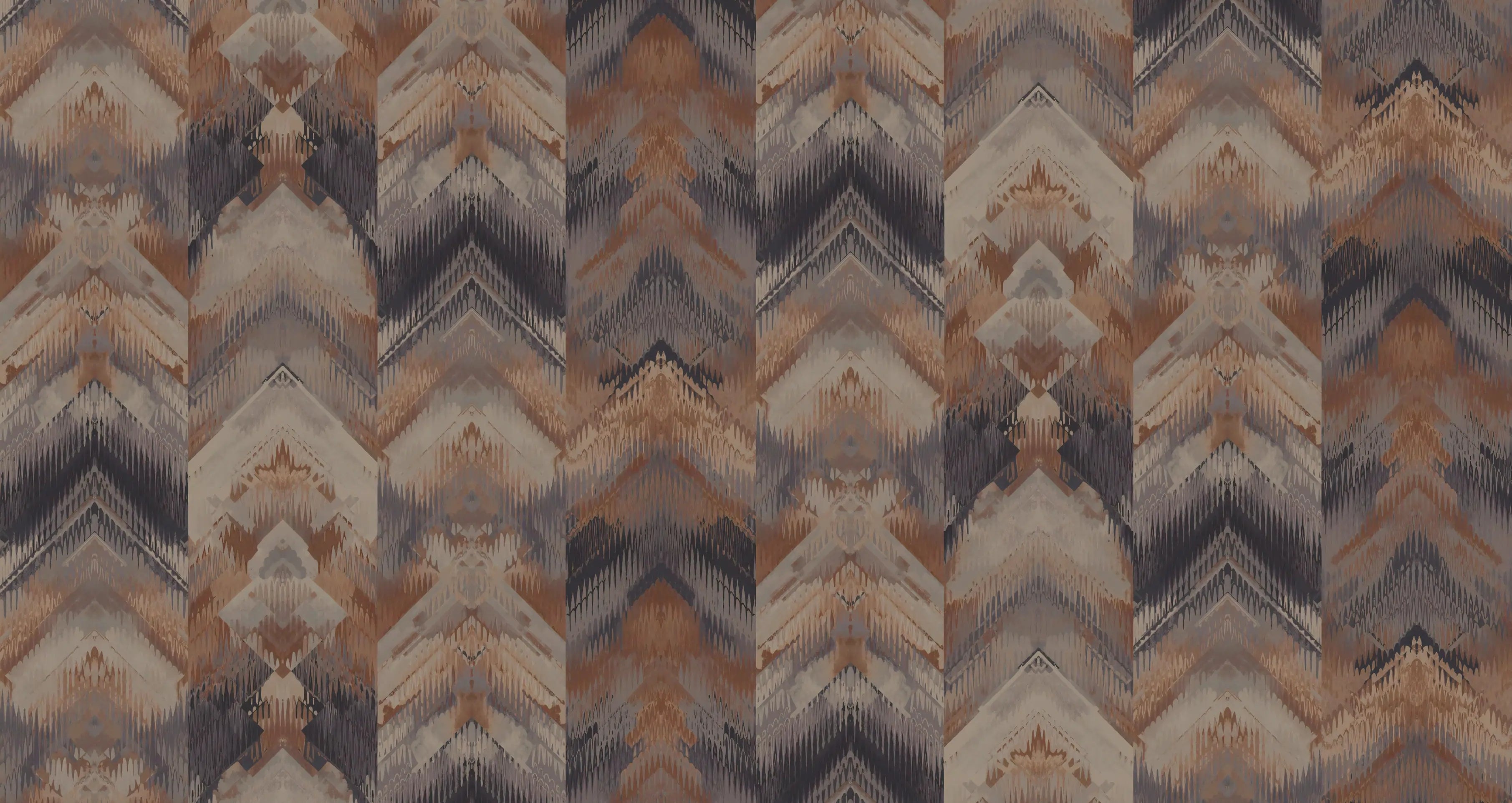 Papel de Parede Chevron Ikat Geométrico