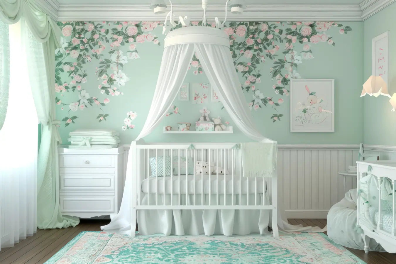 Papel de Parede Floral Cascata Romântica ADcorista