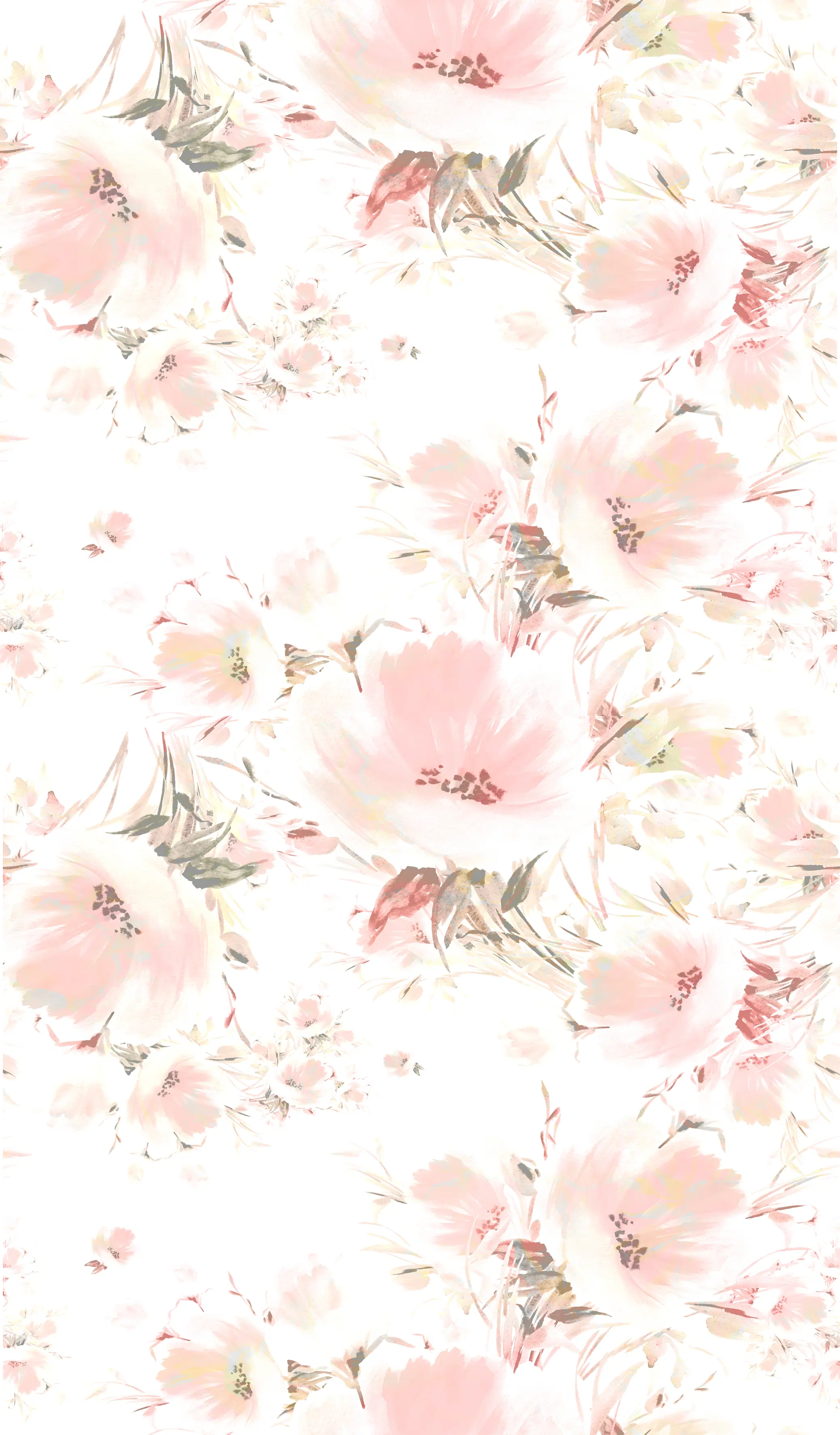 Papel de Parede Flores Aquarela Estilo Delicado e Sofisticado para Seu Ambiente
