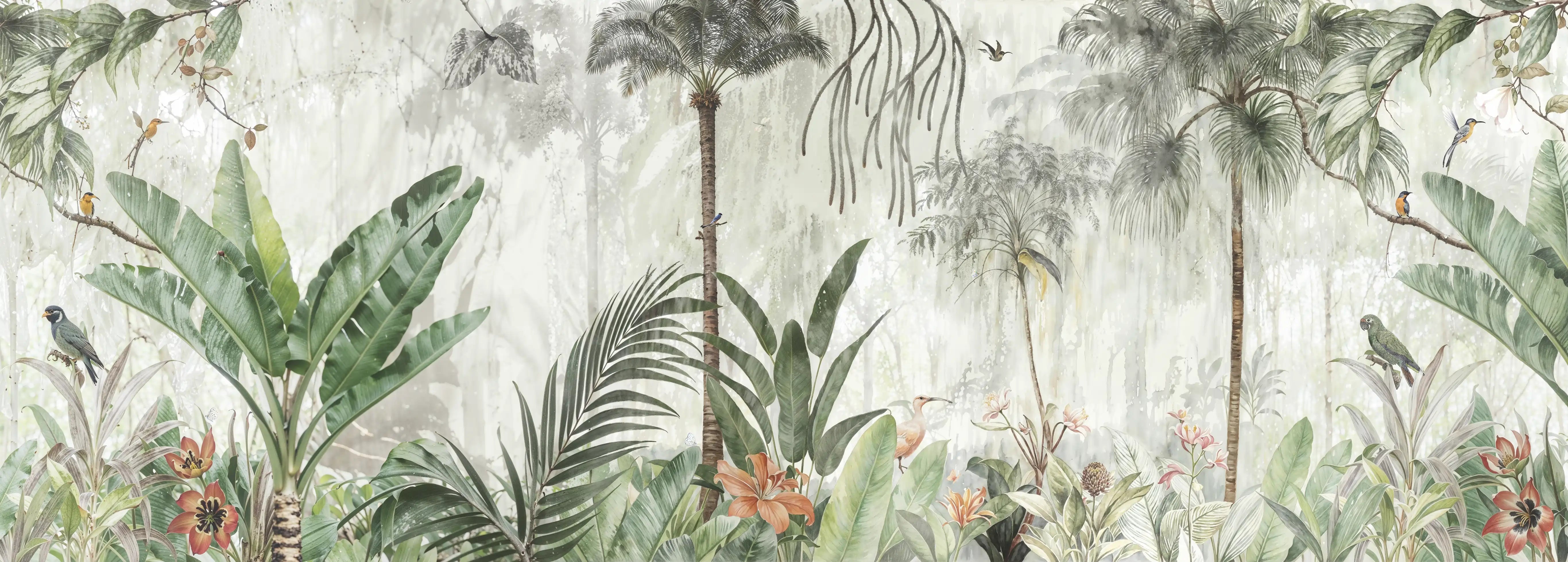 Papel de Parede Floresta Tropical Exuberante