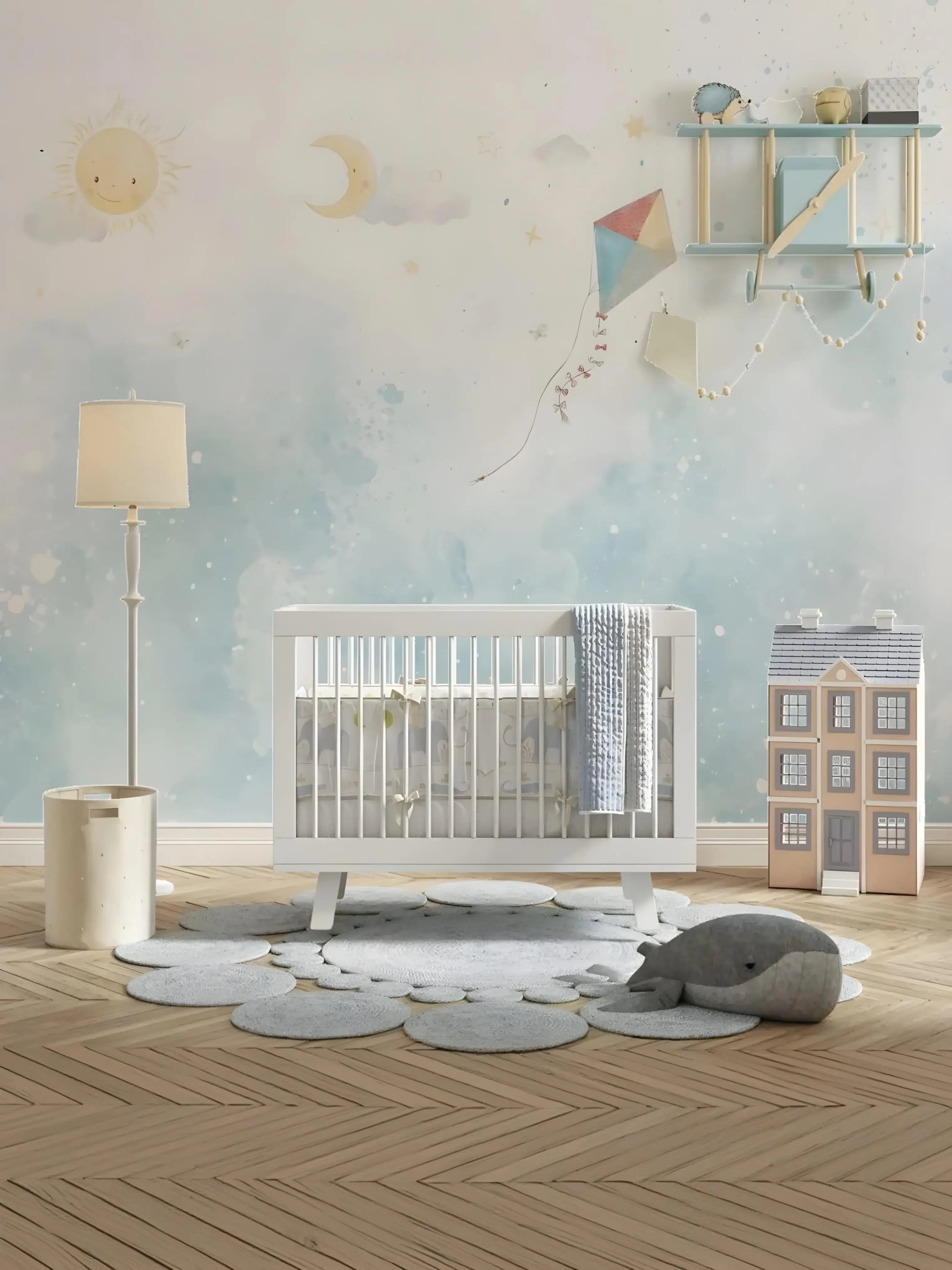 Papel de Parede com Pipas Coloridas Decoração Alegre e Divertida para Quartos Infantis