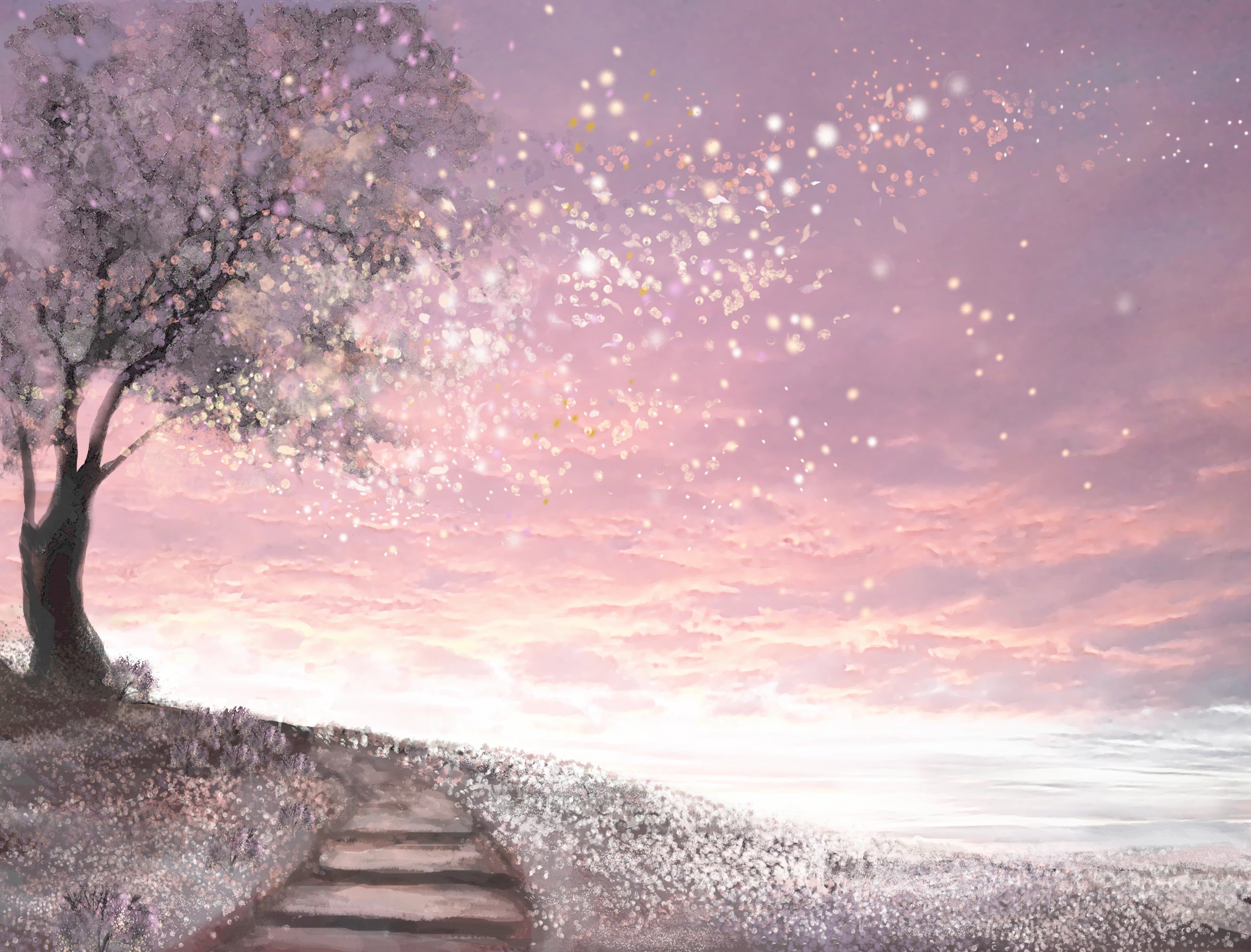 Papel de Parede Paisagem Árvore Serene Relax