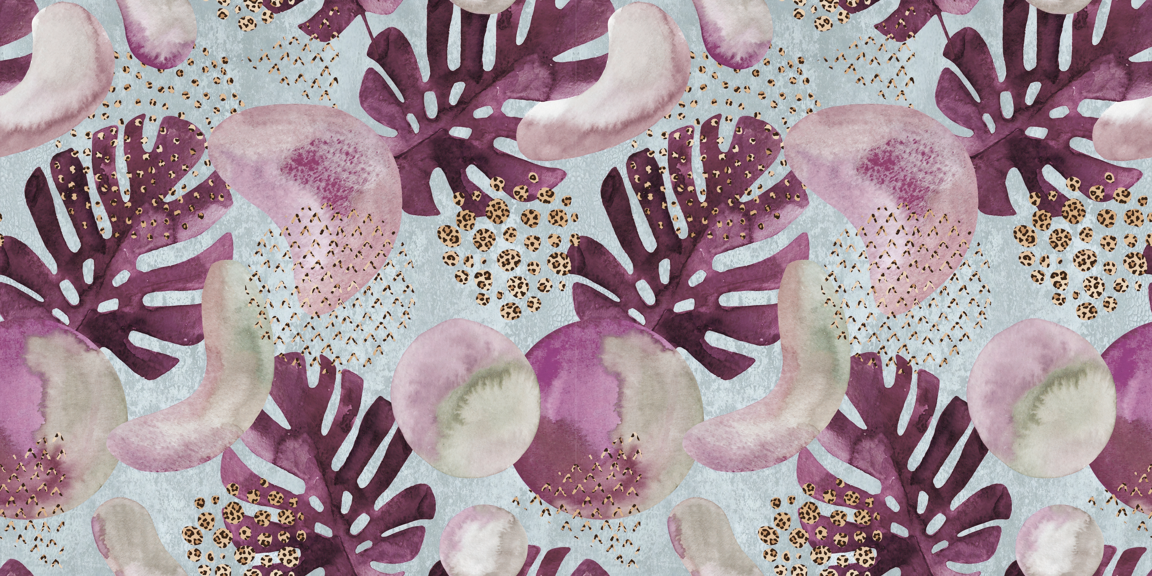 Papel de Parede Tropical Moderno: Folhas Monstera Exuberantes