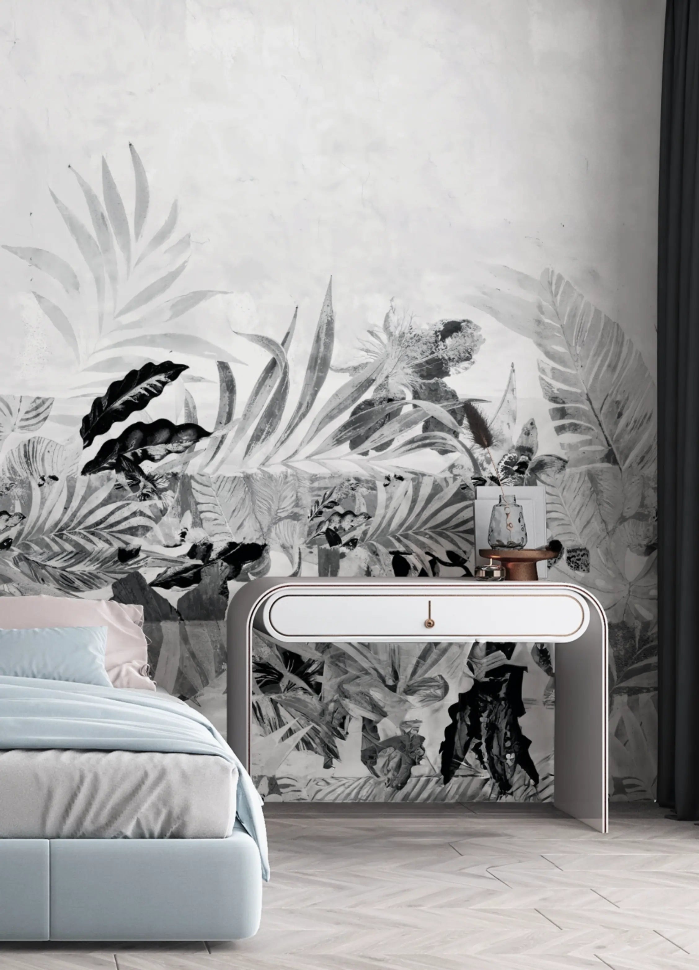 Papel de Parede Folhas Tropicais Texturizado