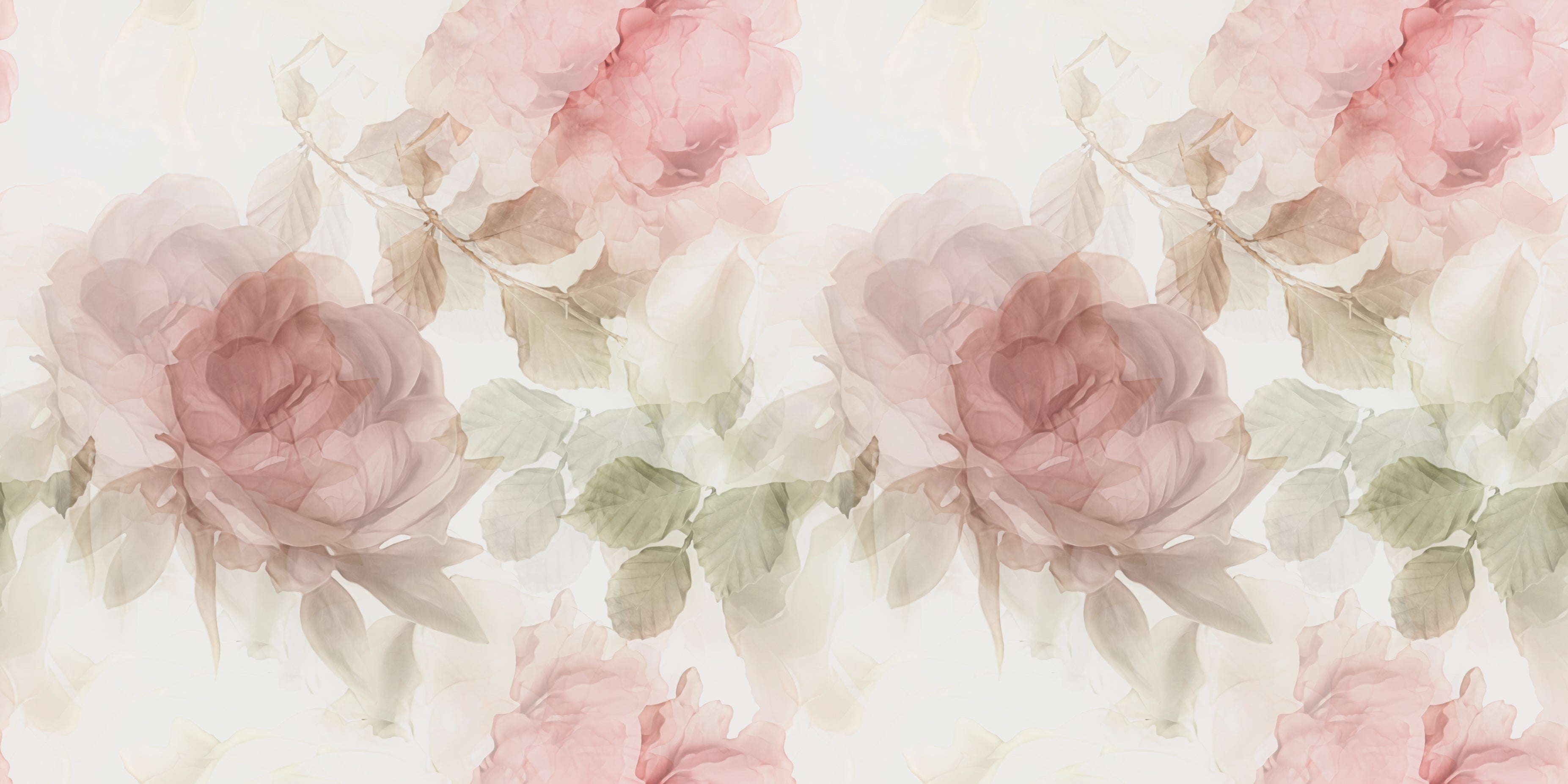 Papel de Parede Floral Rosa Elegância Romântica com Textura Premium