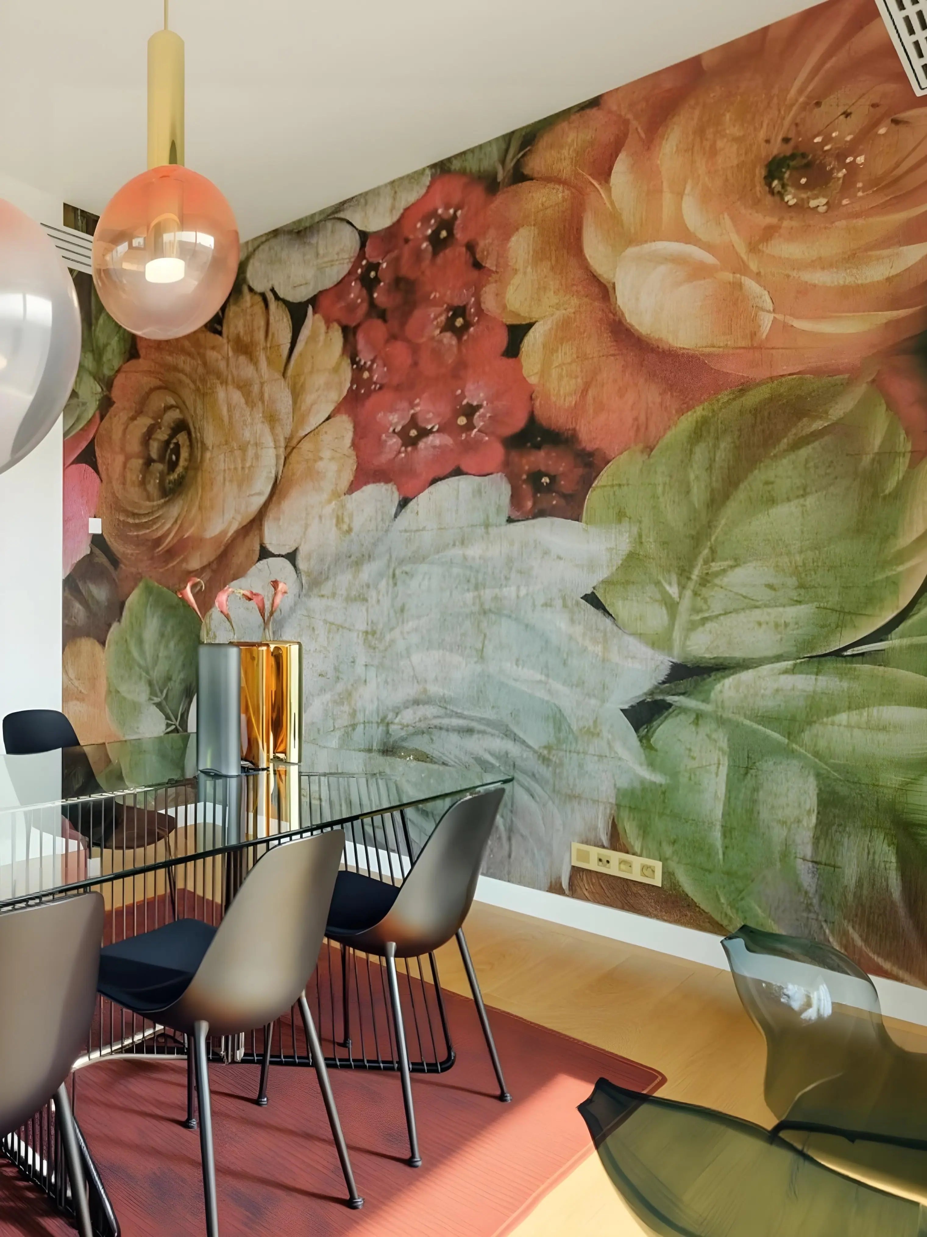 Papel de Parede Floral Rosas Elegância e Sofisticação para Seu Ambiente