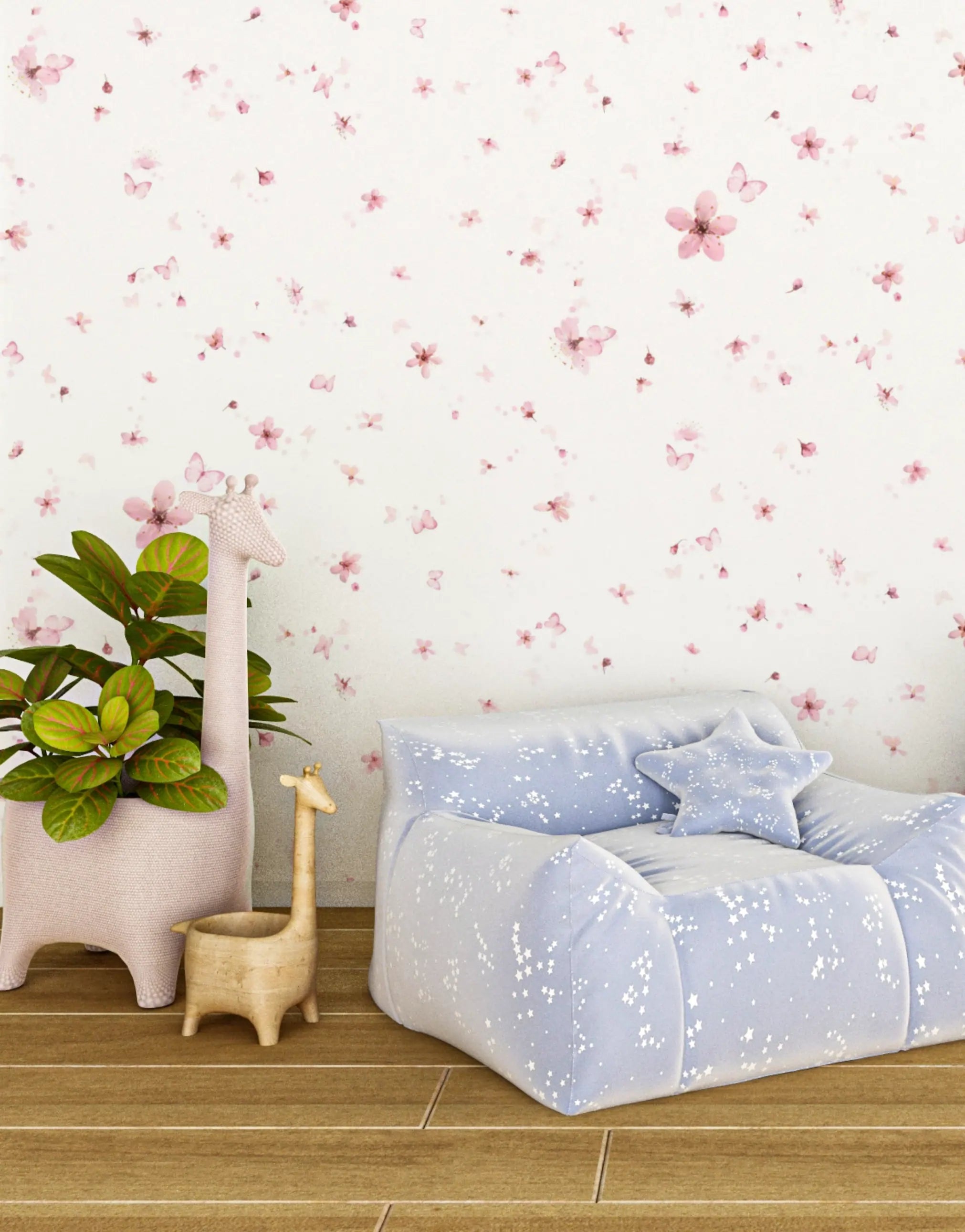 Papel de Parede Floral Colorido – Flores Vibrantes e Elegantes para Decoração
