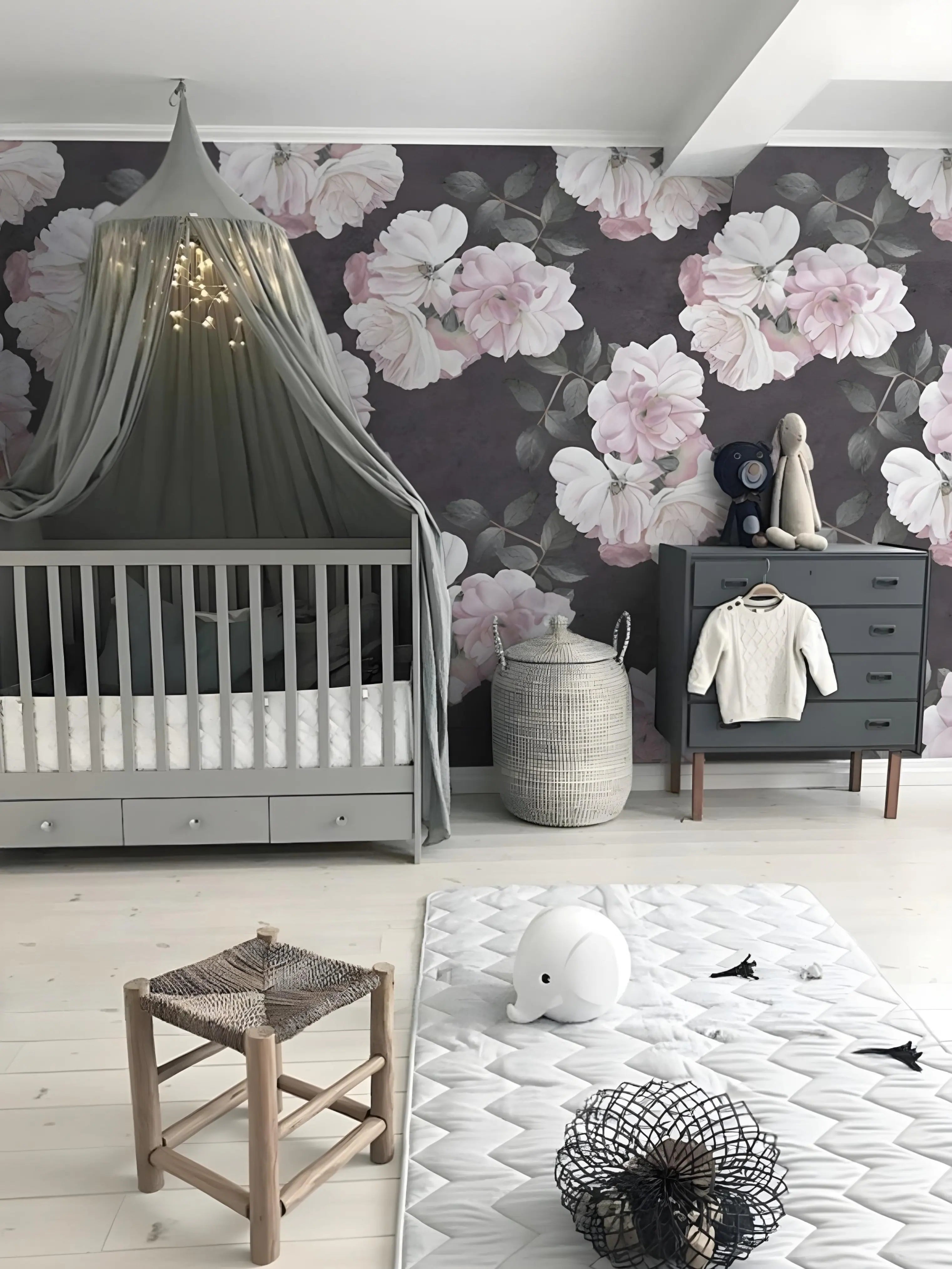 Papel de Parede Flores Rosas Aquarela Toque Romântico e Sofisticado