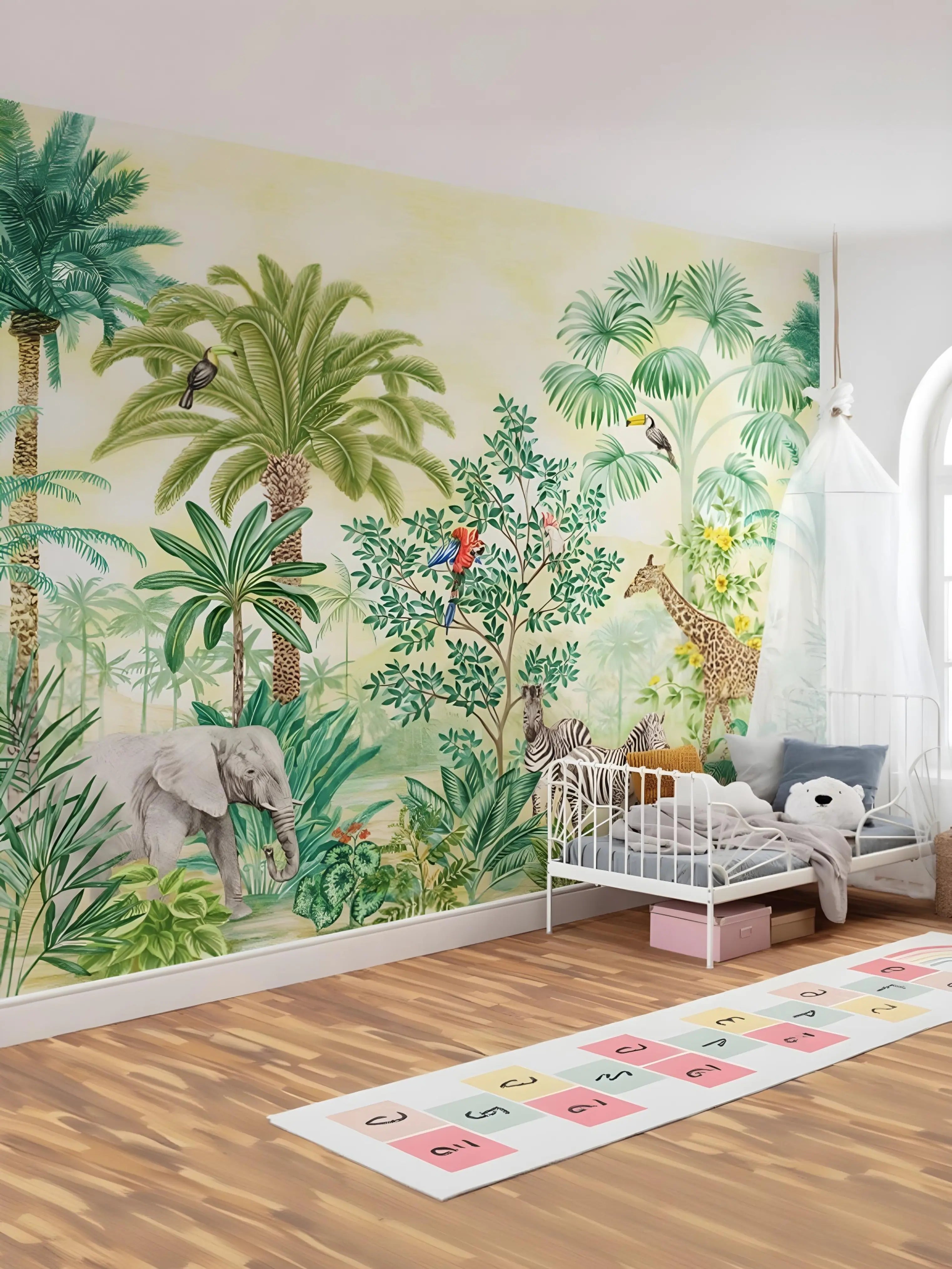 Papel de Parede Floresta Ilustrada Suave
