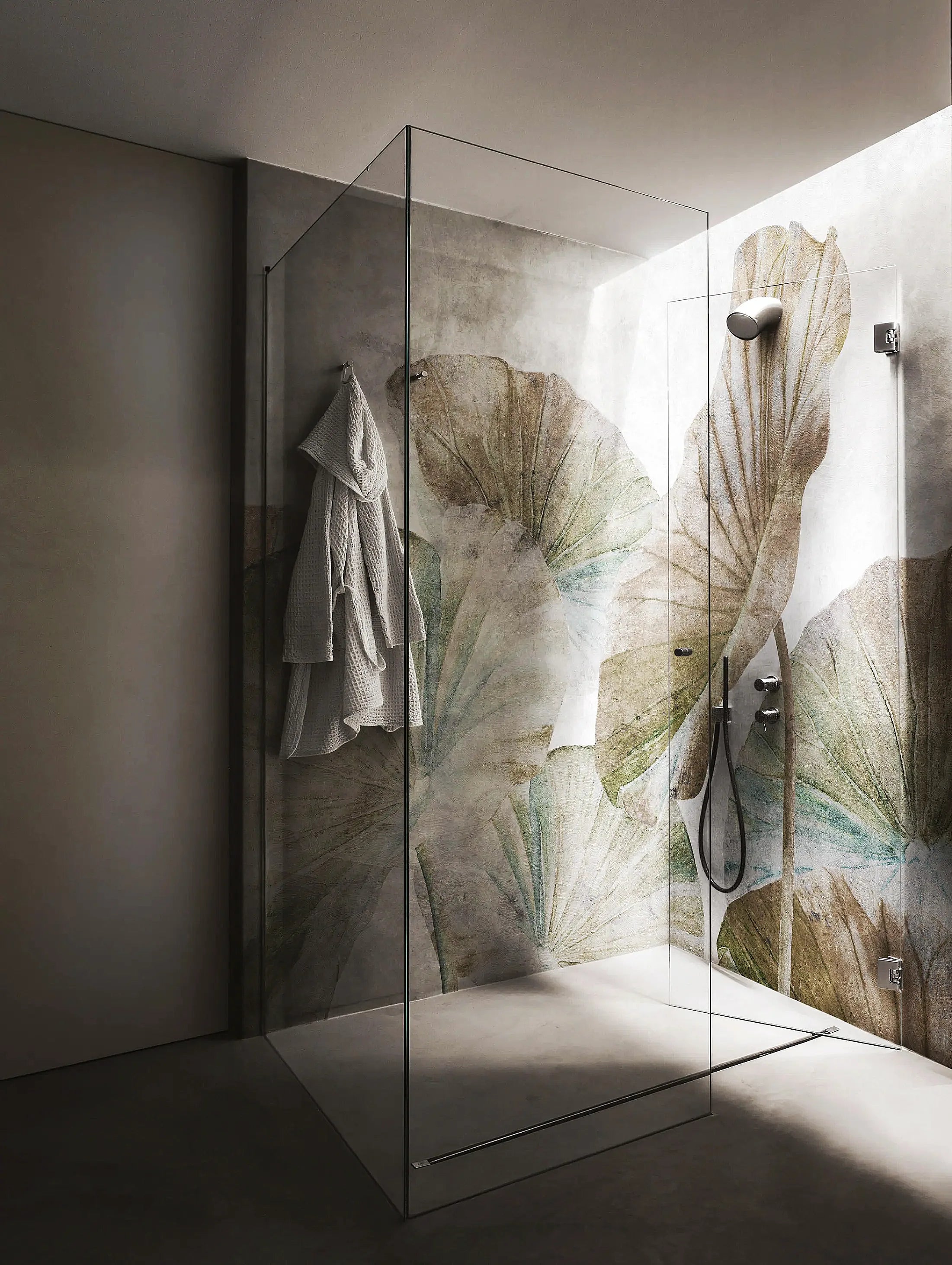 Papel de Parede Folhagem Aquática Estilo Natural e Refrescante para Decoração