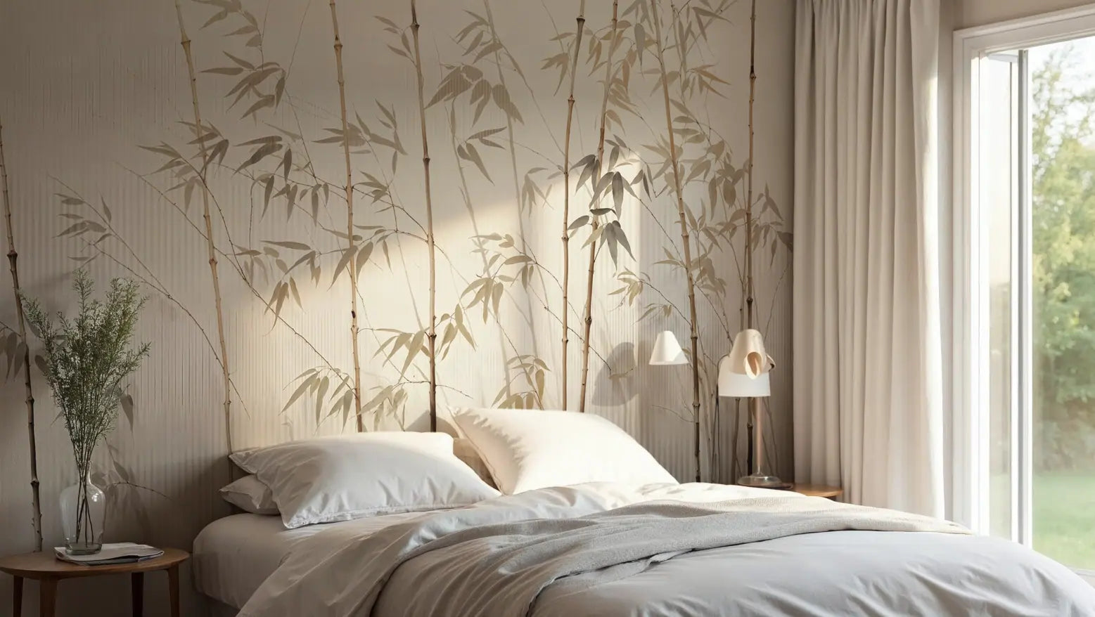 Papel de Parede Bambu Minimalista Estilo Oriental